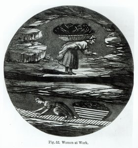 Women at Work in a Coal Mine by English School